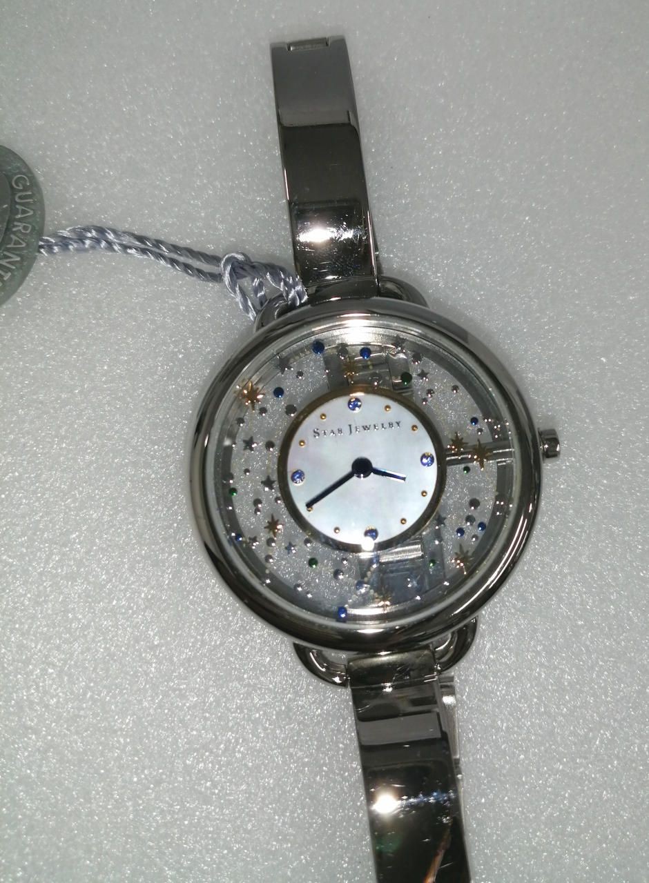 STAR JEWELRY Transparent Watch SLV. clear through box Used