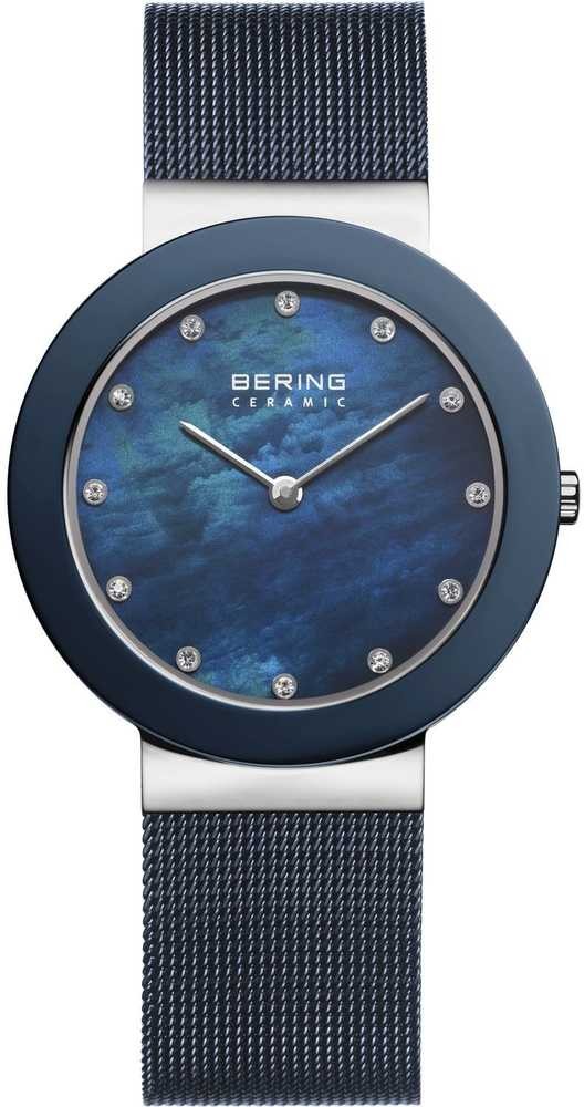 Bering Time – Ceramic – Ladies Milanese Blue Watch 11435-387 (Womens)