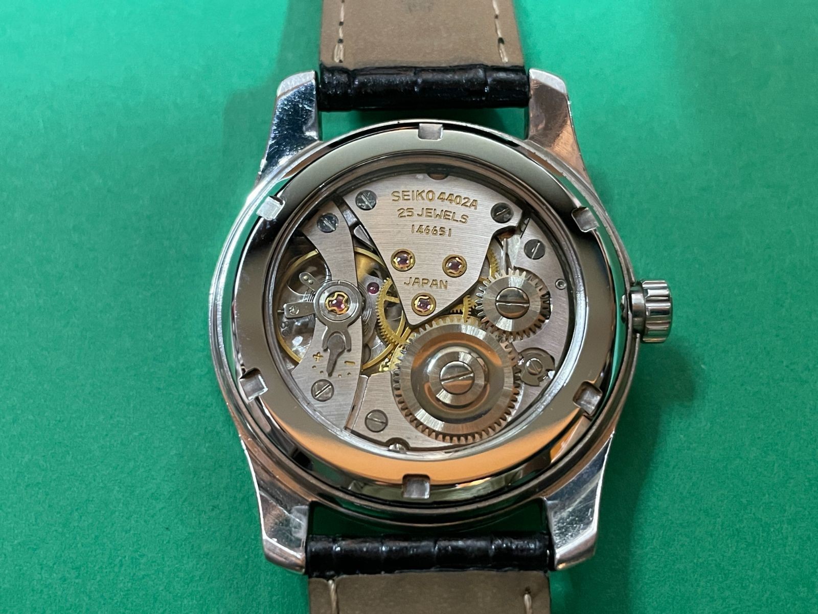Seiko King Seiko 44KS 4402-8000 See-through Case Back From Japan
