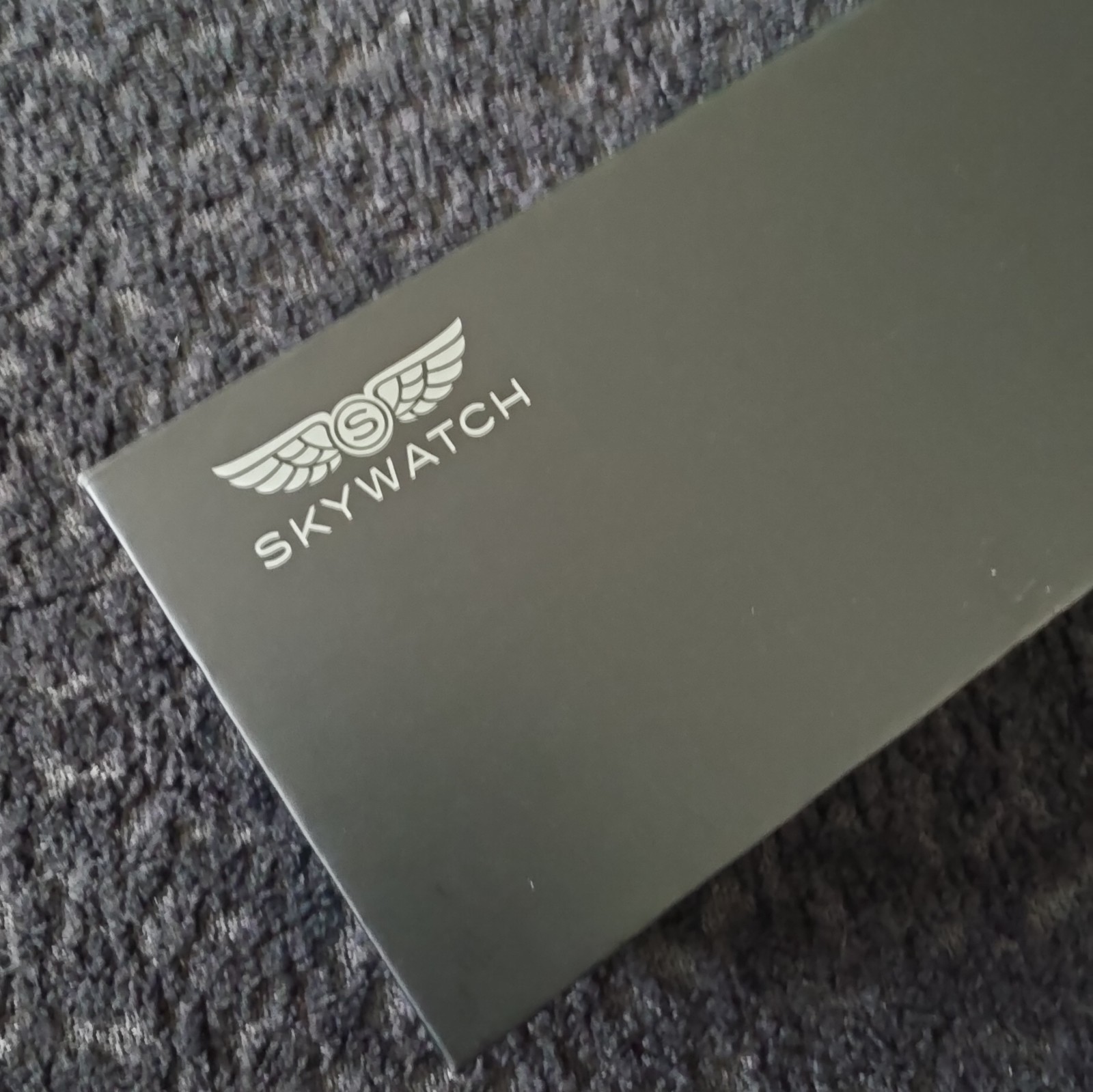 Skywatch 1019 Chronograph Watch 46mm, Black, Swiss Made, Carbon Fiber