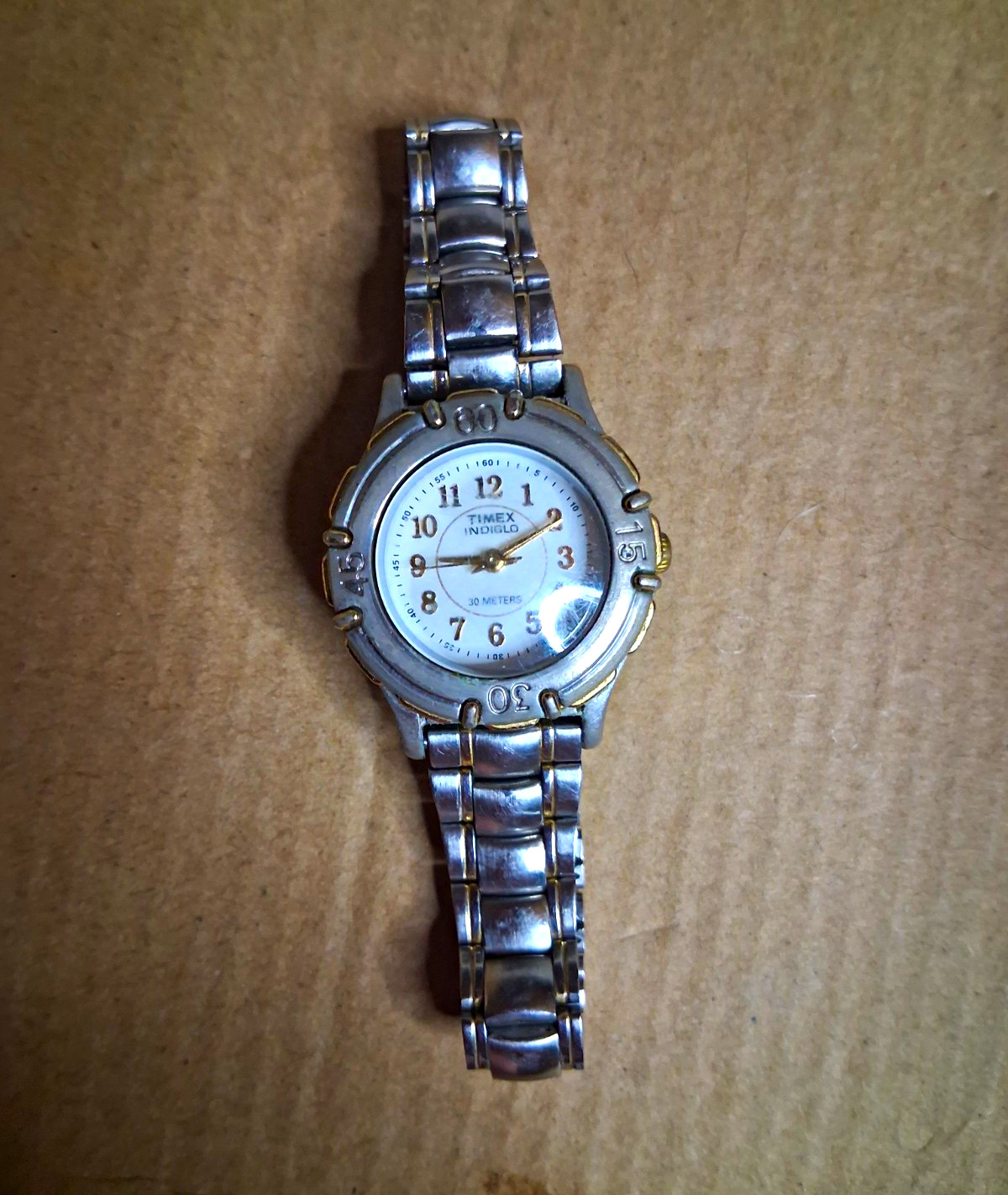 Timex Indiglo Women’s Two-Tone Stainless Bracelet Quartz Analog 30m 26mm