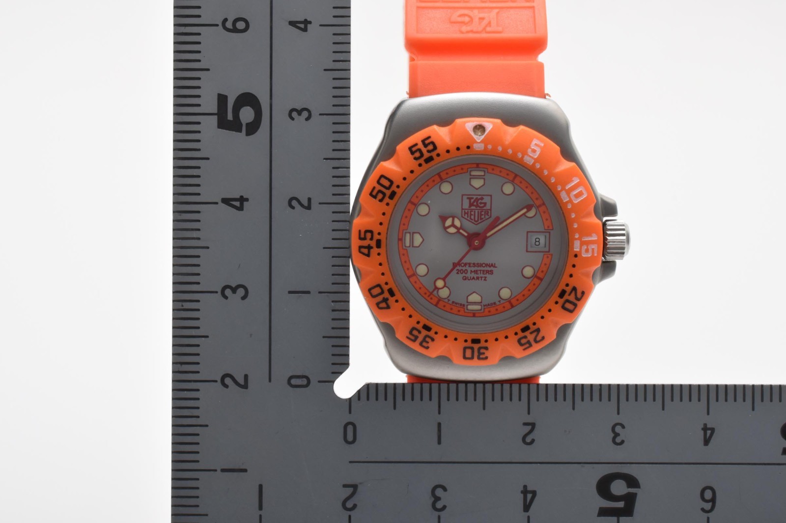 [N MINT] Tag Heuer Formula 1 373.508 Orange Date 28 mm Women’s Quartz Watch