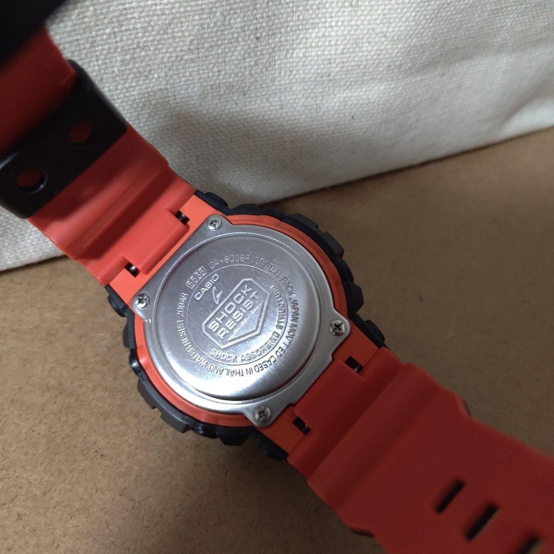 G-SHOCK GA-800BR Digital Quartz Watch Black Orange Stylish Design