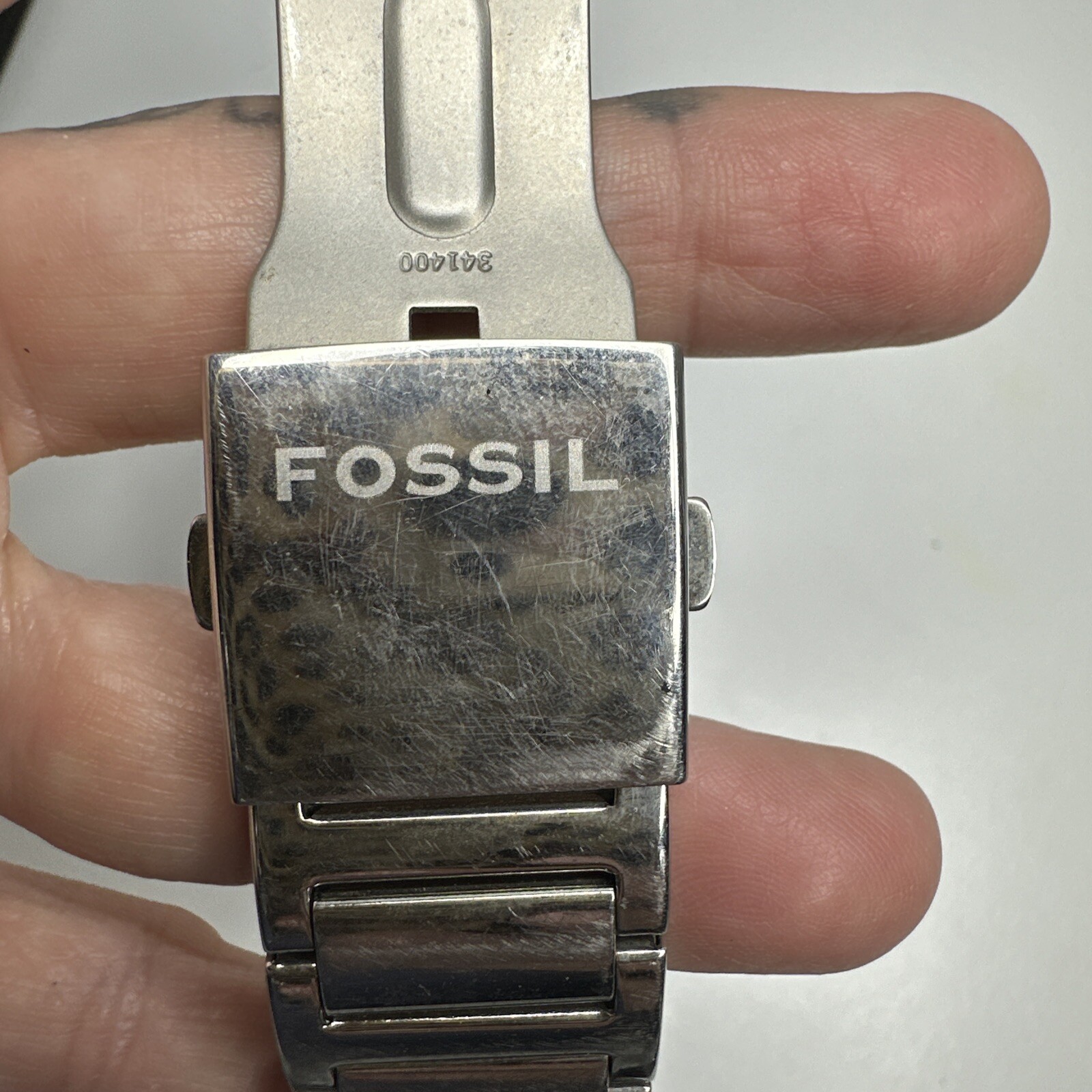 Fossil Men’s UNTESTED Arkitekt Quartz Watch FS-2891 Blue Dial Water Resist 50m