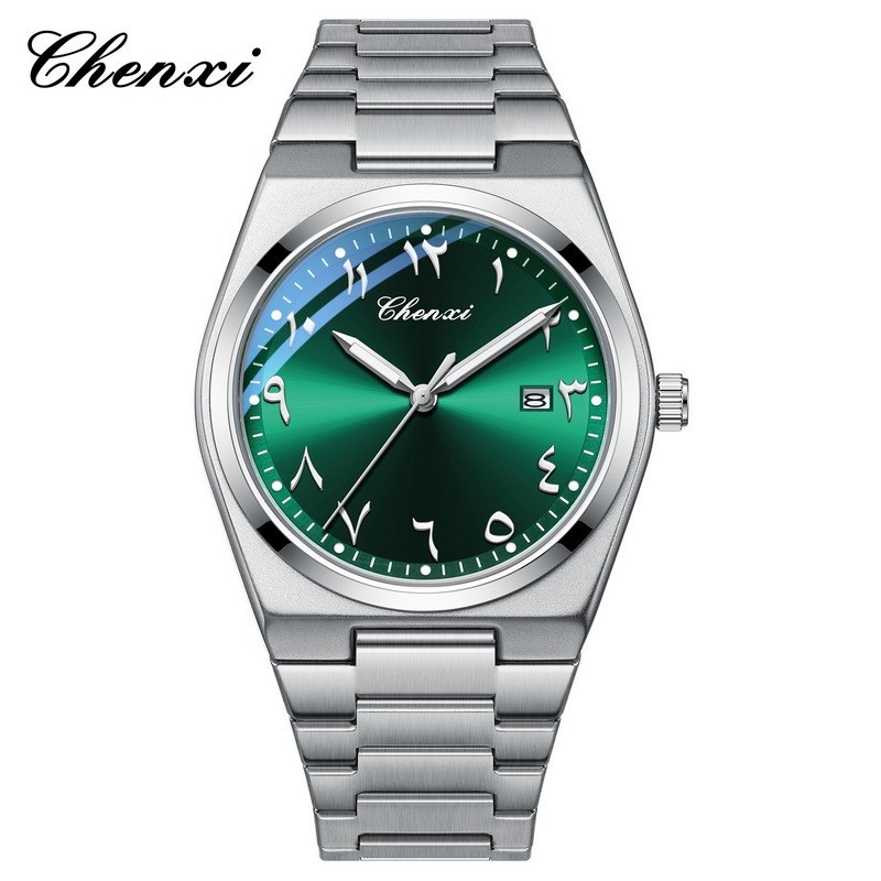 CHENXI Men Eastern Arabic Numerals Dial Luminous Calendar Business Quartz Watch