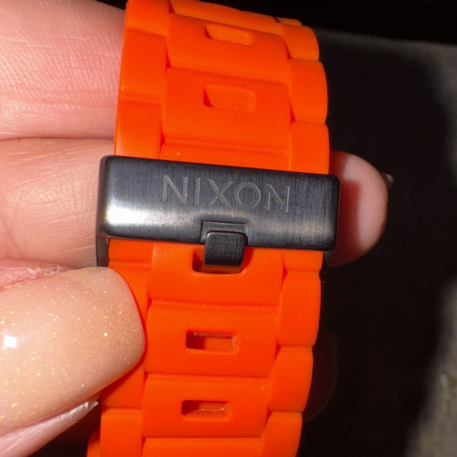 Nixon The Rubber Player “Yes It’s Real” Orange Surf Men’s Analog Wrist Watch