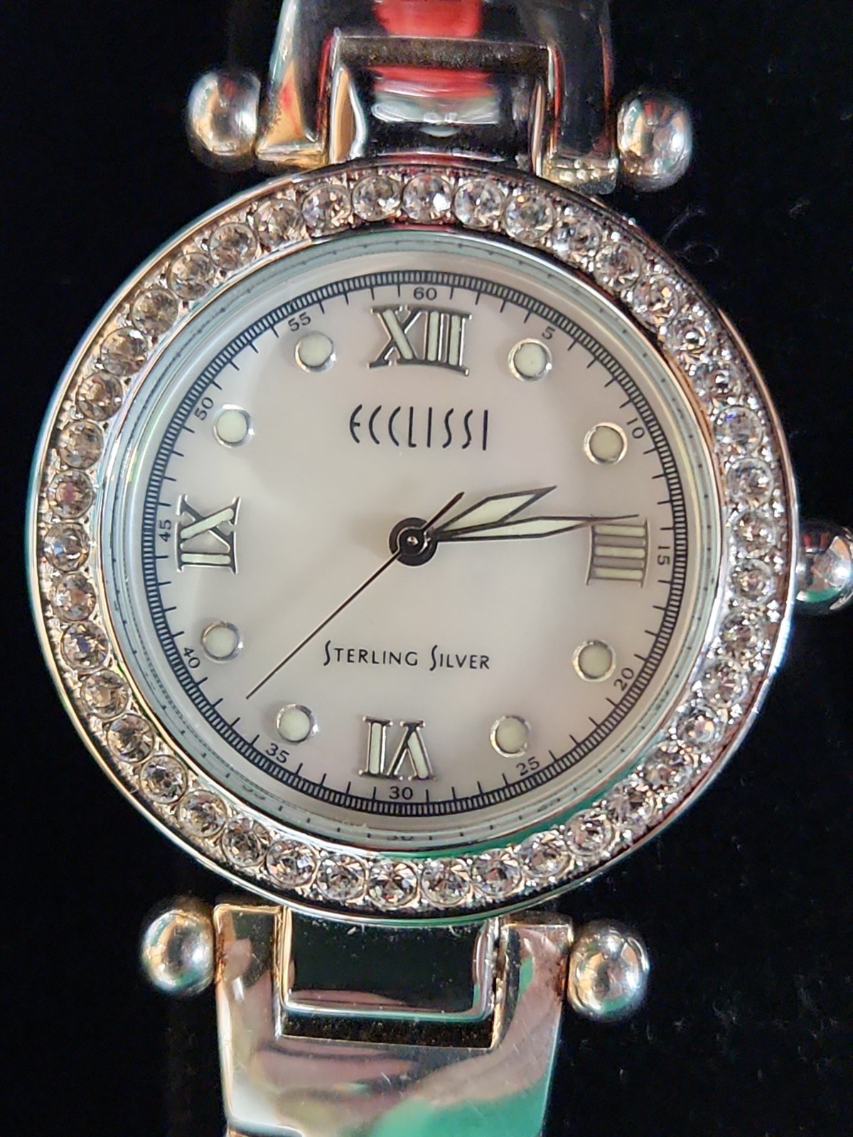 Sterling Silver Ecclissi Watch With Changeable Bezel And Bands- Vintage