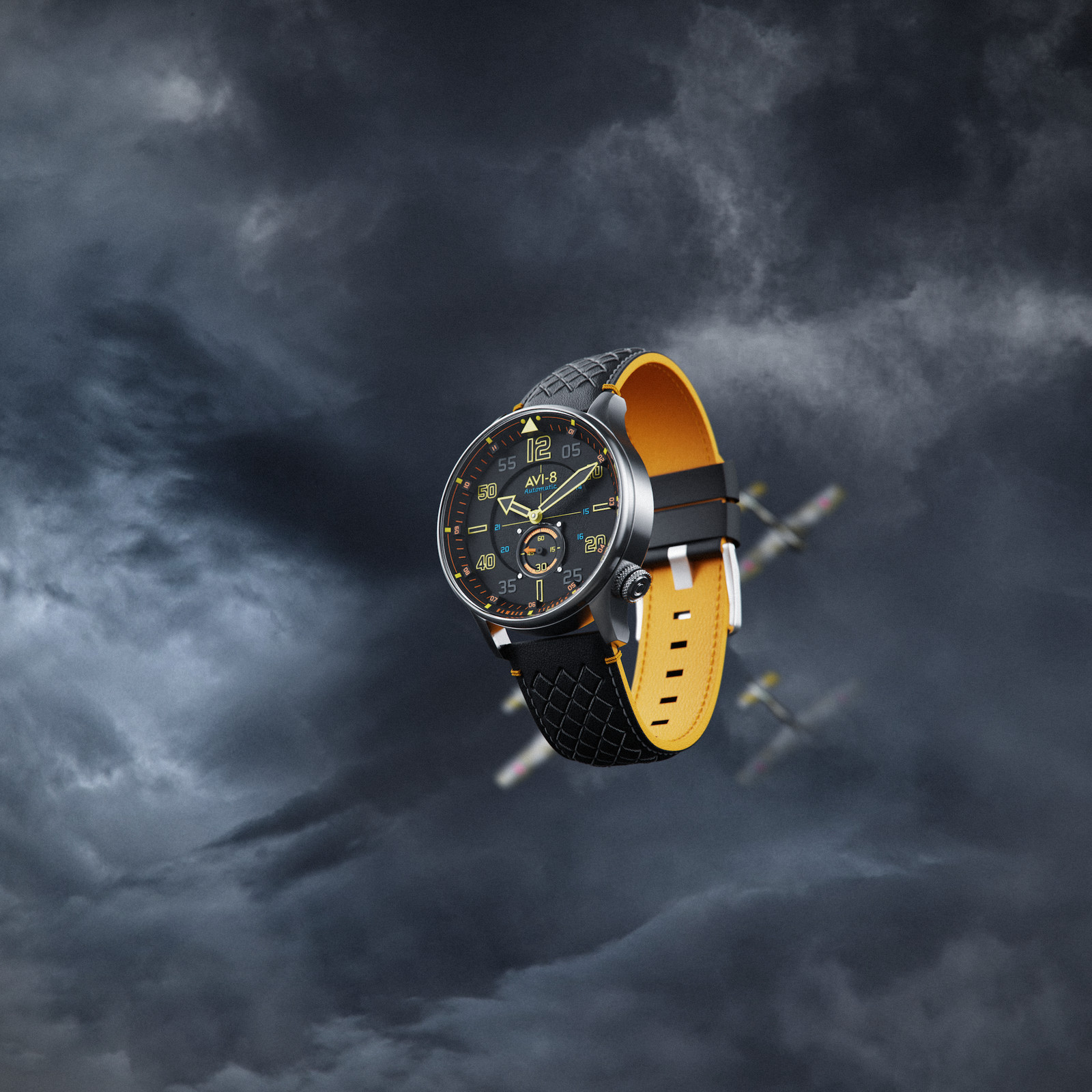 AVI-8 Hawker Typhoon Baldwin Stainless Steel 42mm Japanese Automatic Wristwatch