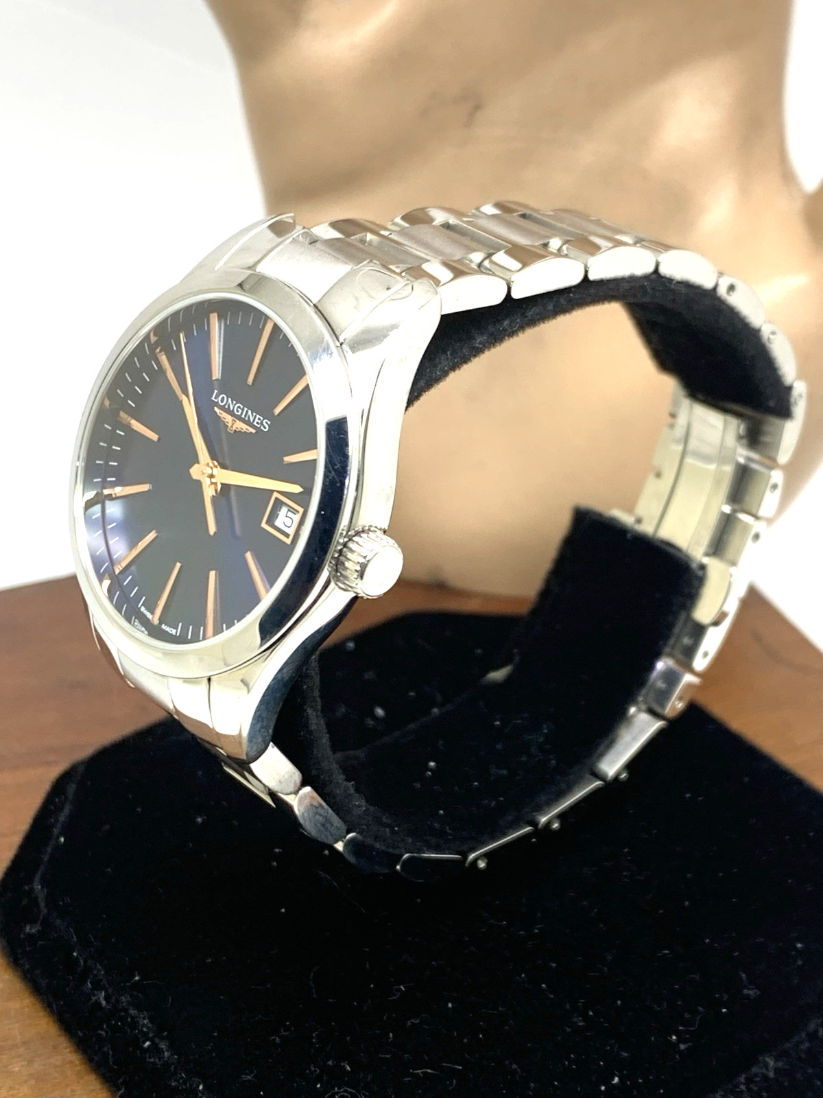 Longines Women’s Watch L23864926 Conquest Swiss Quartz Blue Dial Steel 34mm