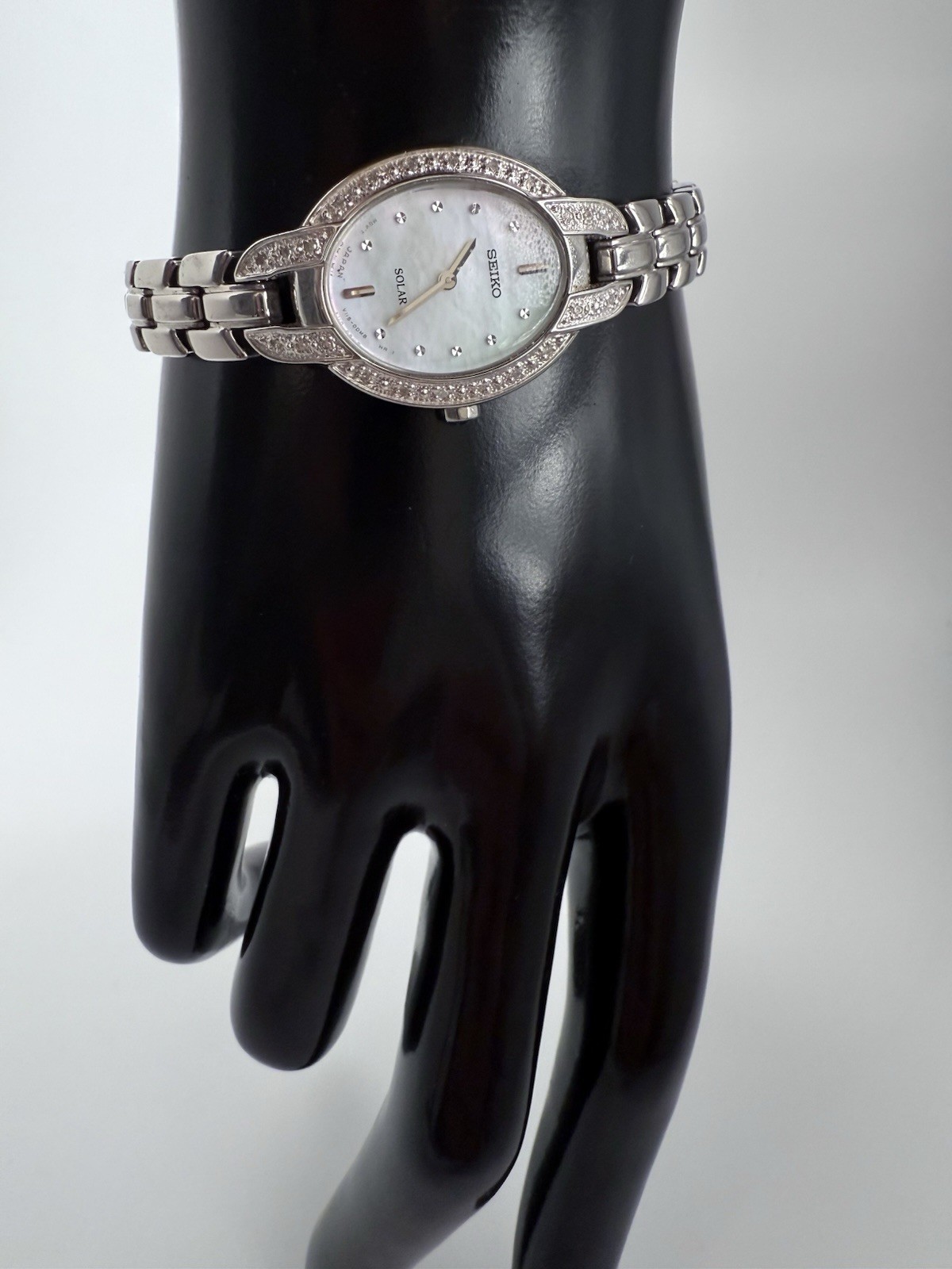 SEIKO SOLAR DIAMOND ACCENT LADIES WATCH.