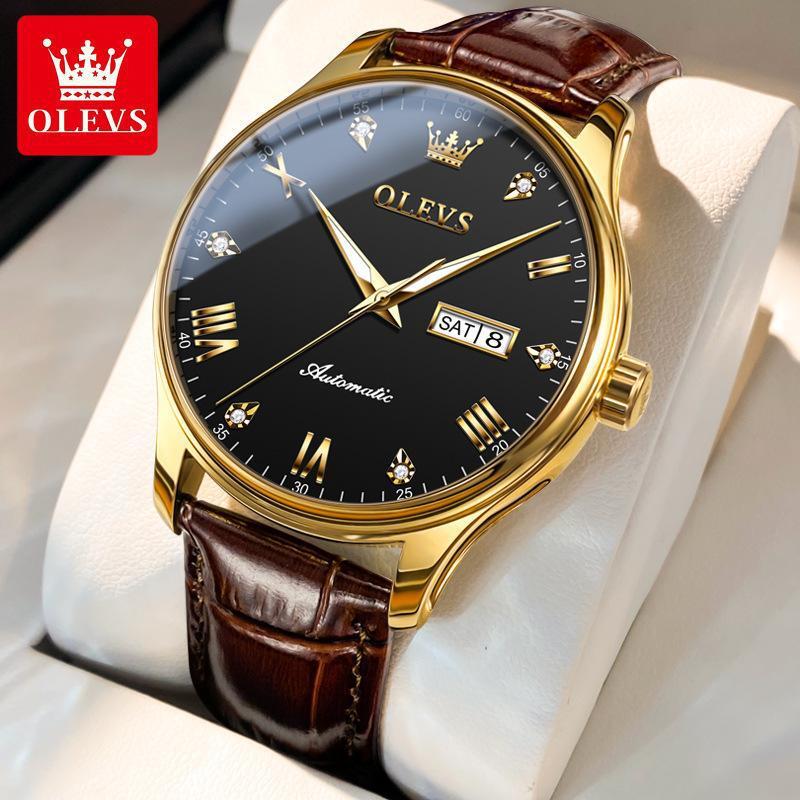 OLEVS Waterproof Luminous Luxury Diamonds Dials Men’s Automatic Mechanical Watch