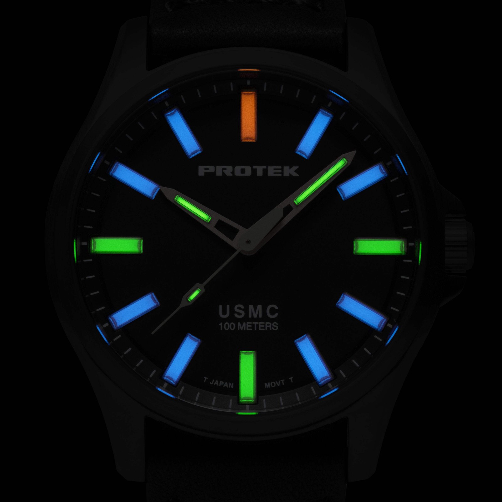 TITANIUM FIELD 3100 USMC SERIES Titanium/Dark Blue/Tan | Dark Blue Dial Wristwat