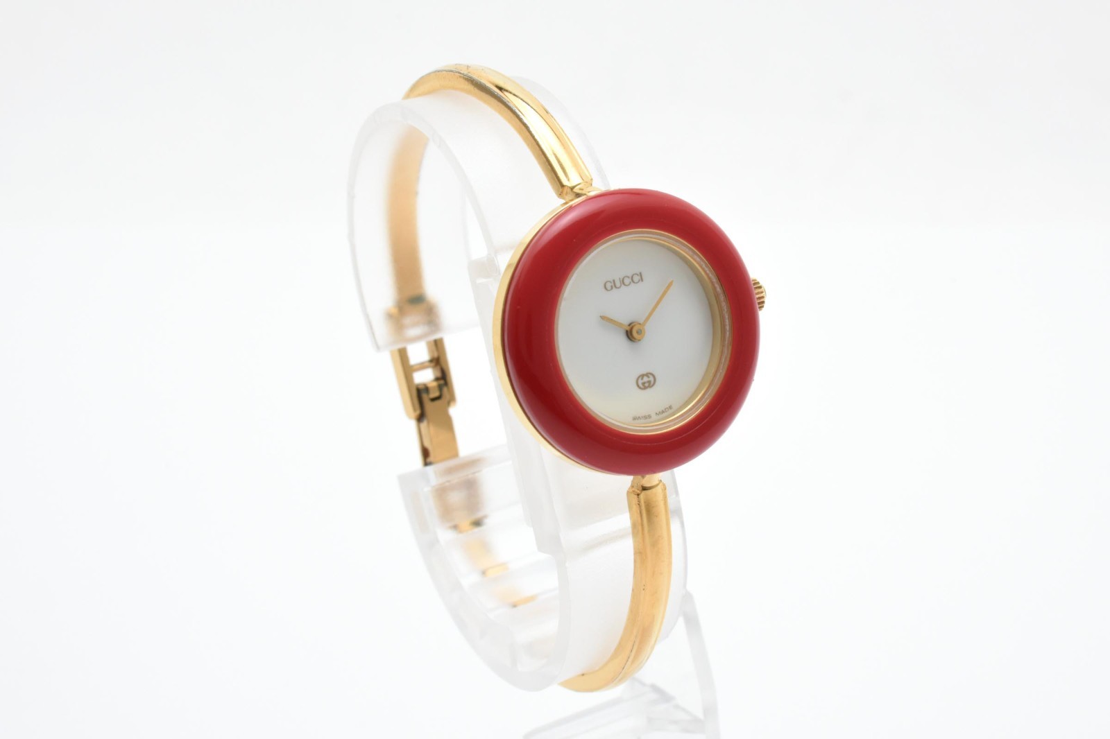[Exc+5 ] w/ BOX Gucci Change Bezel Watch 11/12.2 White 12 Colors Gold JAPAN