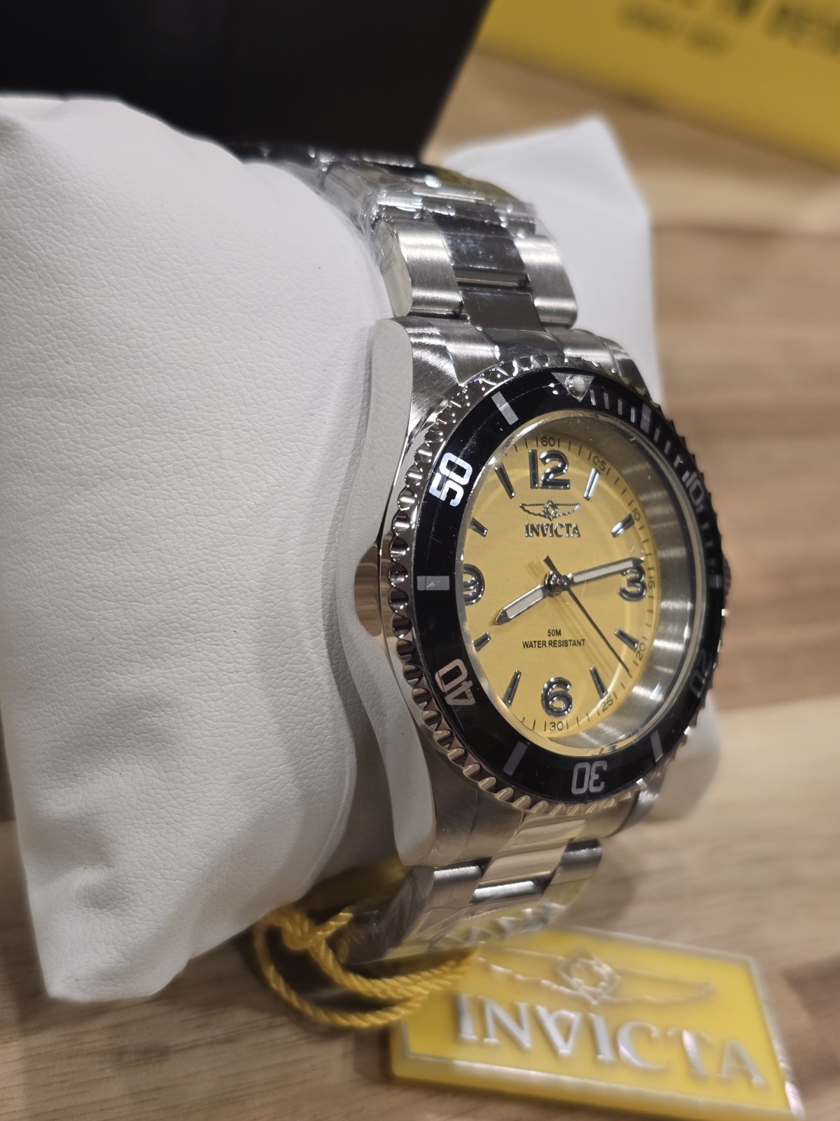 Invicta Specialty Rowan Men’s Watch – 40mm 49345 Stainless W/Yellow Dial New