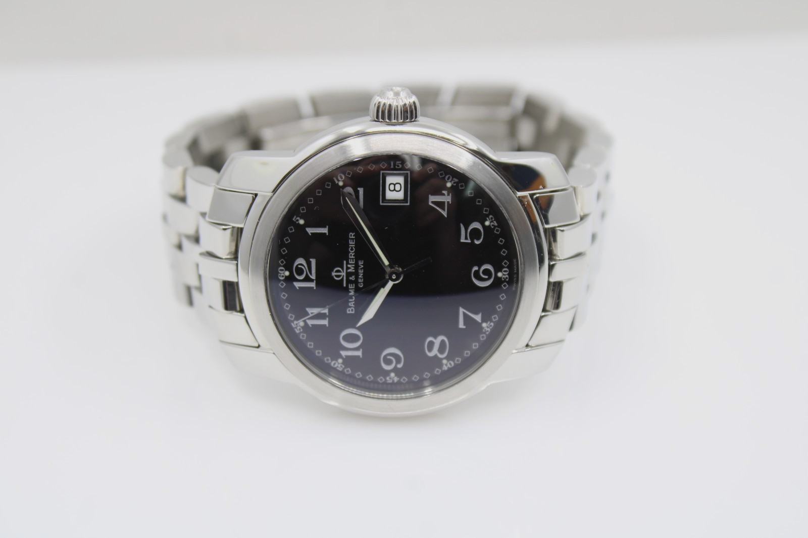 Baume & Mercier Capeland 37mm Black Date Dial Stainless Watch MV045214