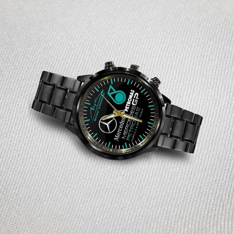 Petronas Formula One Team Mercedes Logo Stainless Steel Watch Gift Car Motor Fan