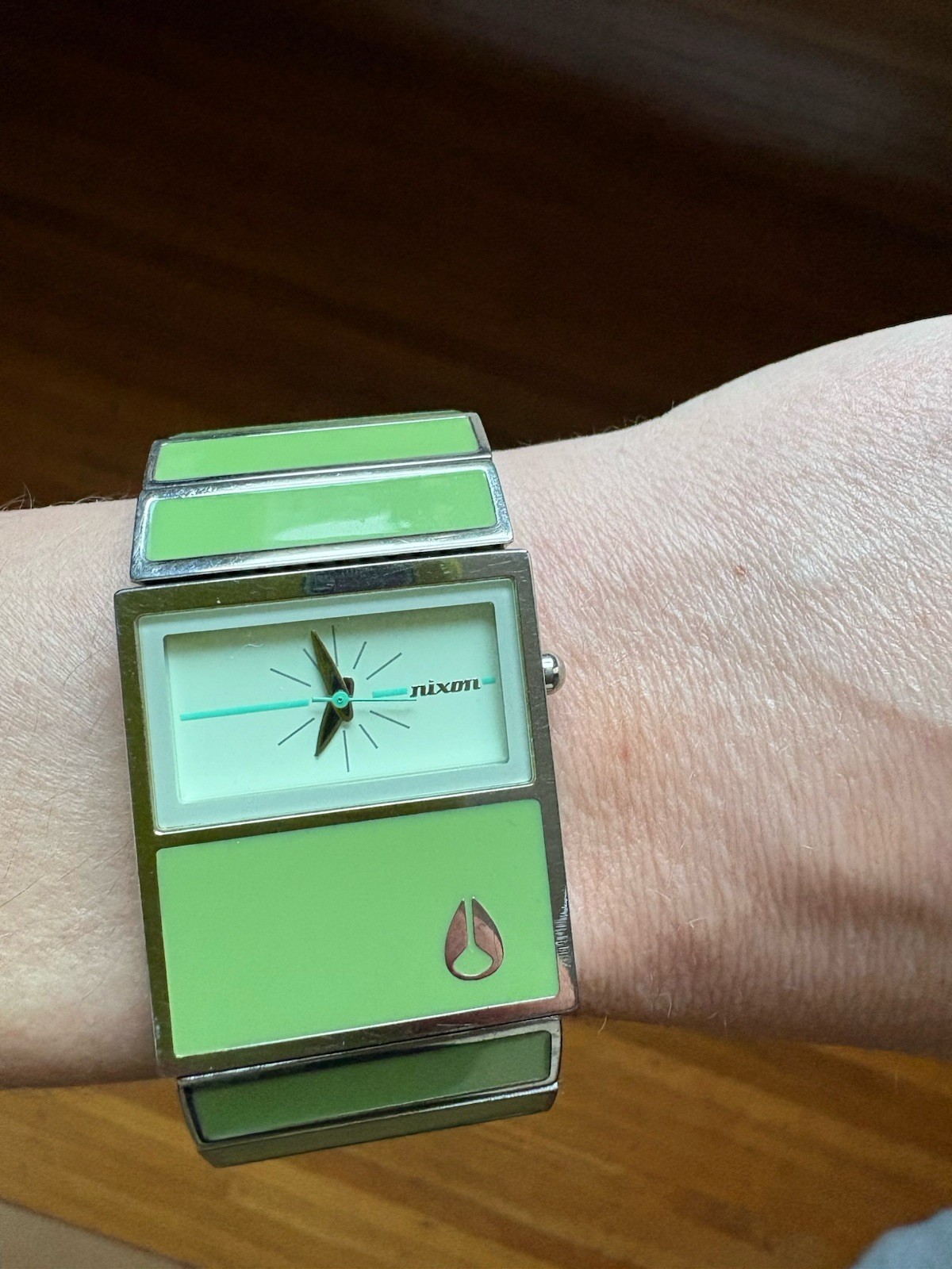 Nixon The Chalet Mint Green Panel Stainless Bracelet Watch