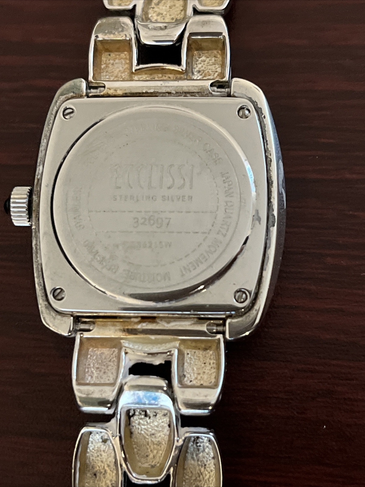 Ecclissi Sterling Silver Link Bracelet Watch 87 Grams