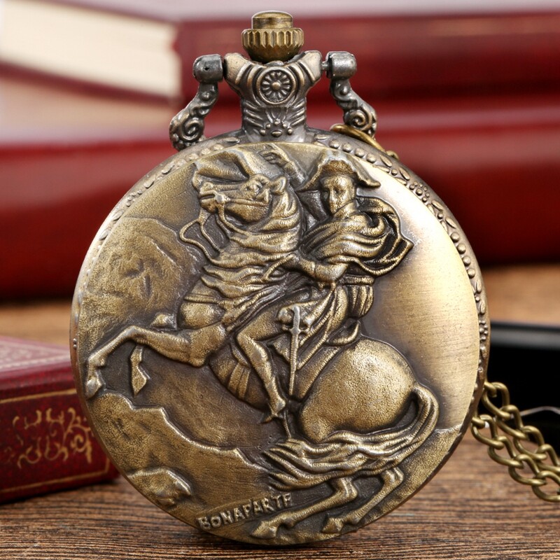 Vintage Pocket Watch Chain Animal Theme Necklace Chain Quartz Movement Watches