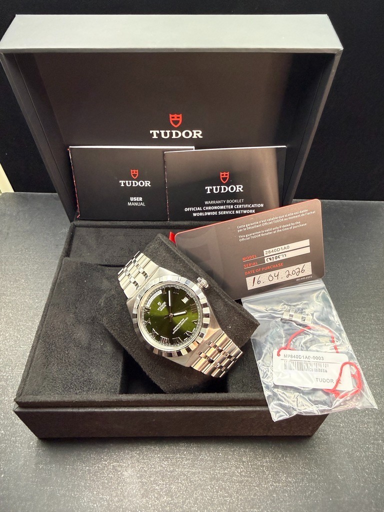 2026 Tudor Royal 40mm Stainless Steel M2840D1A0-0003 GREEN DIAL Box & Papers
