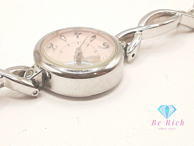 [A1R] Field Work Ara ST 101 Pink Silver Alloy Bracelet Watch [j7v]