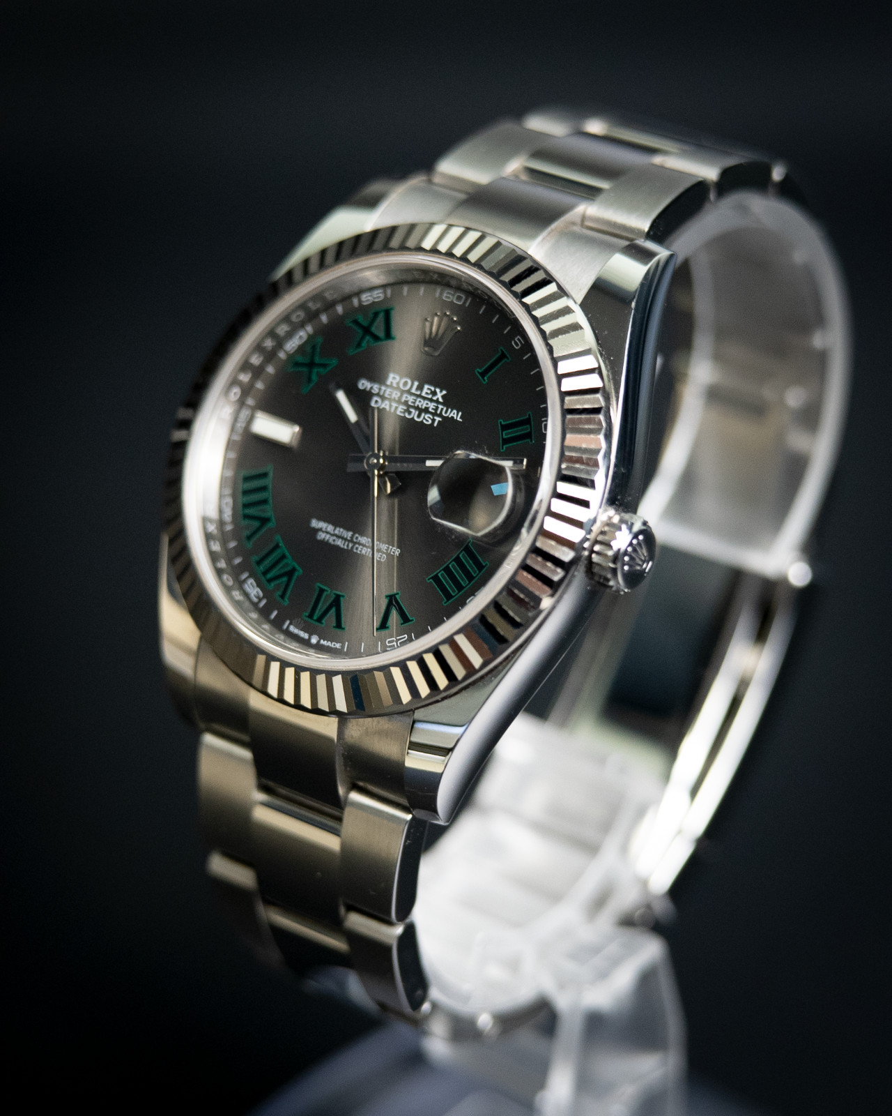 Rolex Datejust 41 126334 Wimbledon Slate Dial Oyster Full Links Box & Papers