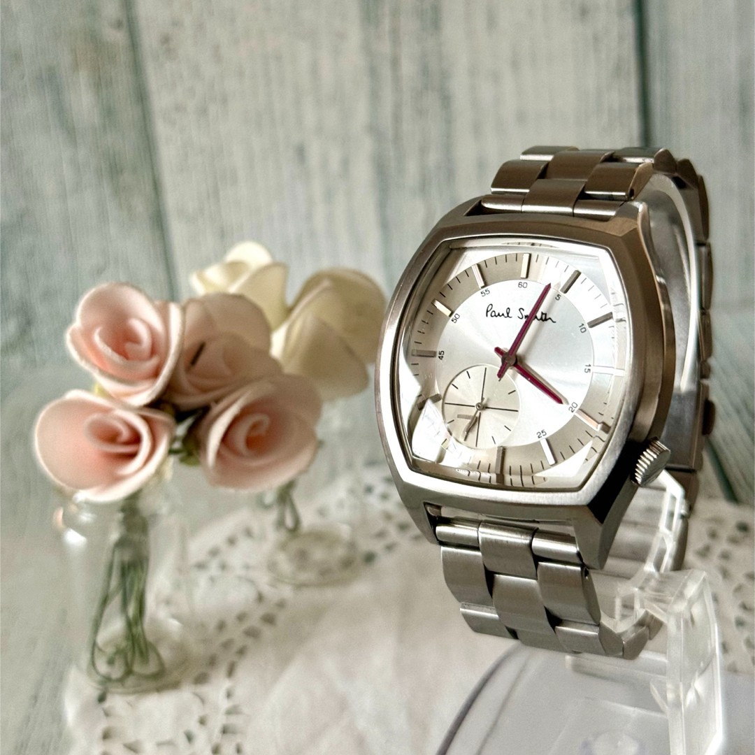 Paul Smith watch silver tonneau shape size 7 Used from Japan