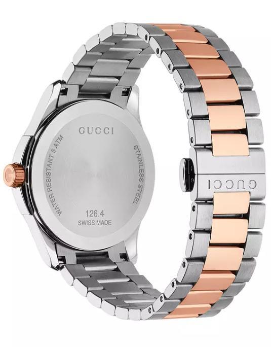 $1025 MSRP | Gucci Men’s G-Timeless Grey Dial Two-Tone Watch – YA126446