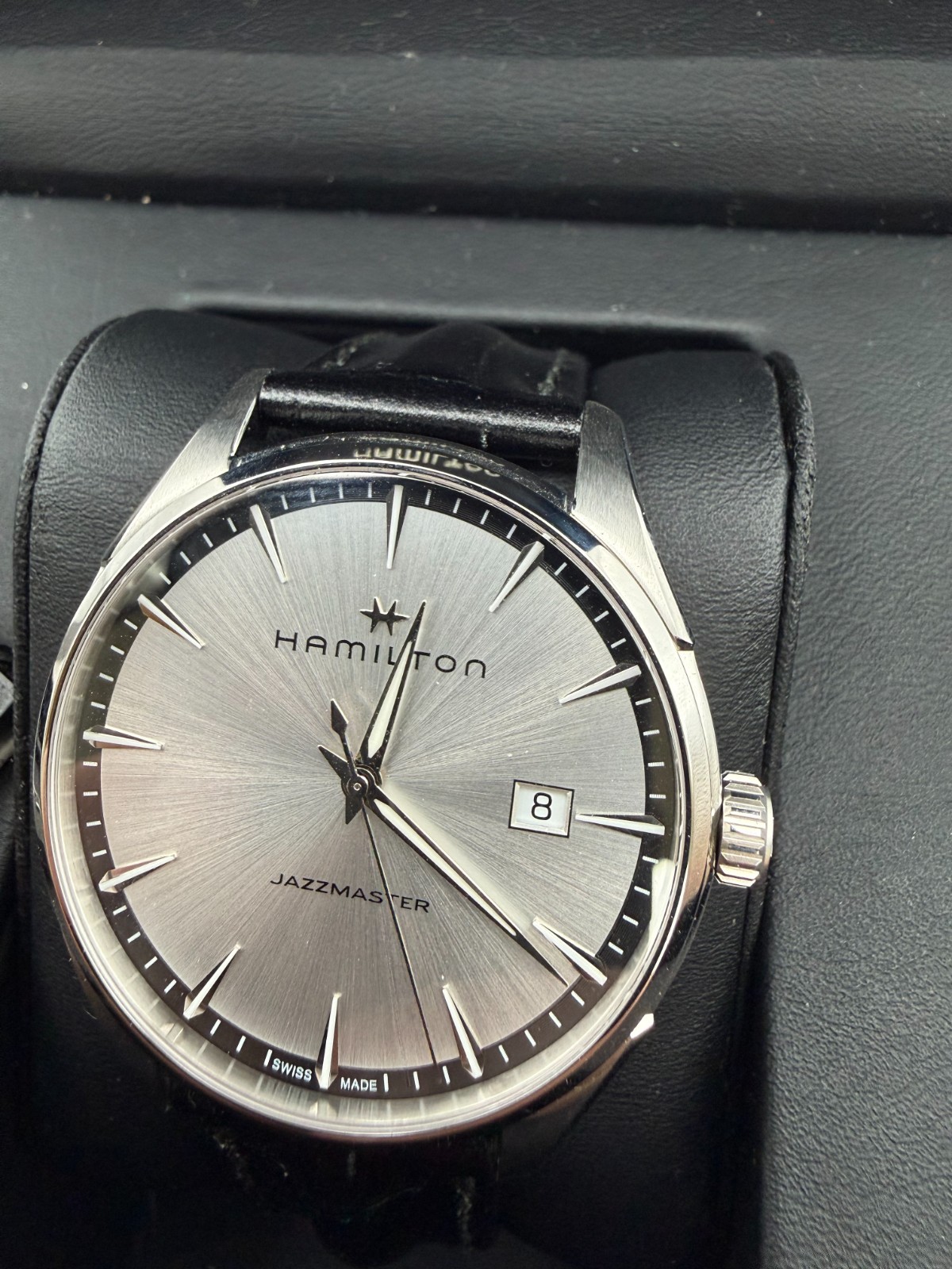 BRAND NEW HAMILTON Jazzmaster H324510 40mm Silver Dial Date Quartz Men’s Watch