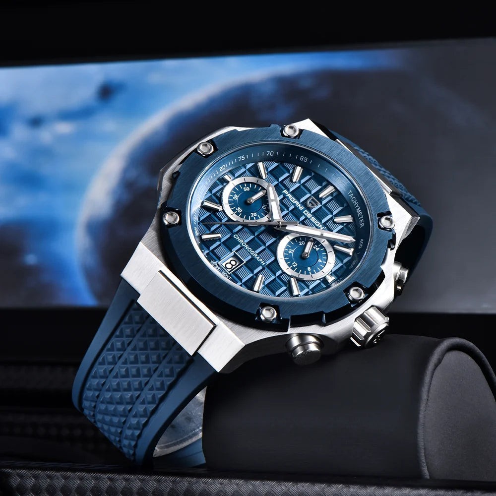 Pagani Design PD-YS032 Rose Gold Black Chronograph Stainless Steel Men’s Watch