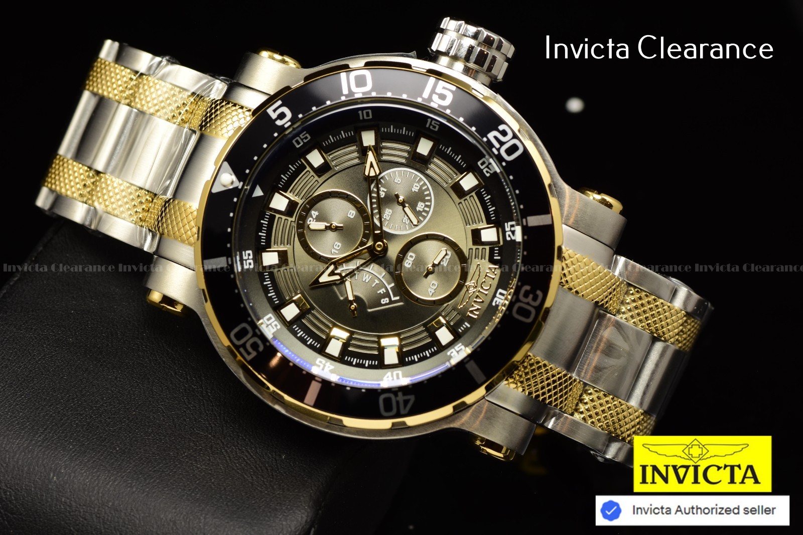 Invicta Men’s 52mm Coalition Forces REVOLVER Steel TWO TONE Bracelet SS Watch
