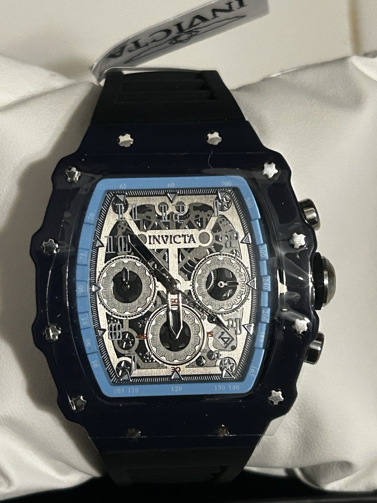 Invicta Racing Night Fall Nitro Gen Men’s Watch 43mm Quartz 50m Blue/Gray w/Box