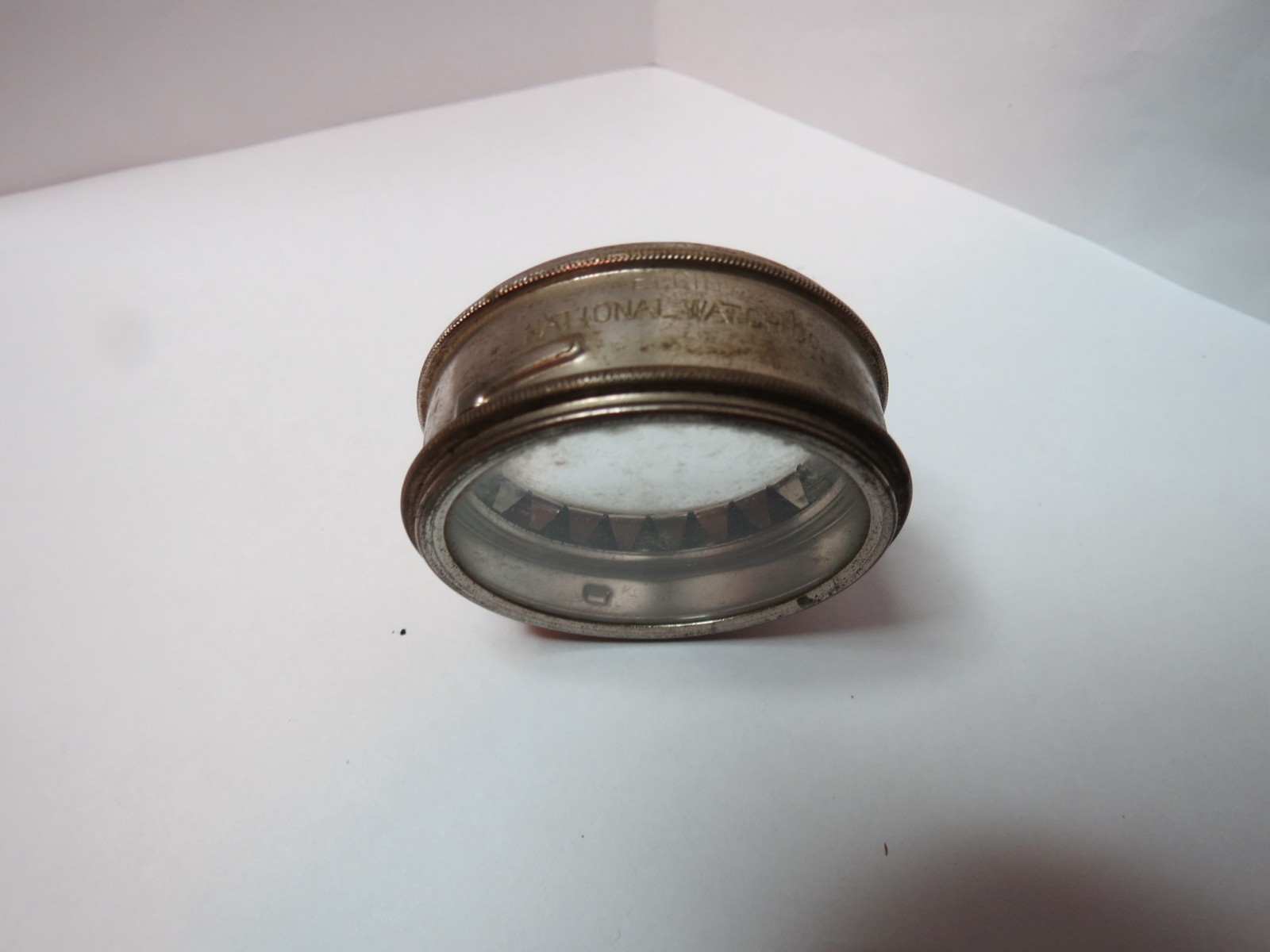 ANTIQUE ELGIN POCKET WATCH MOVEMENT CASE ONLY, 51MM OUTSIDE & 42MM FROM INSIDE