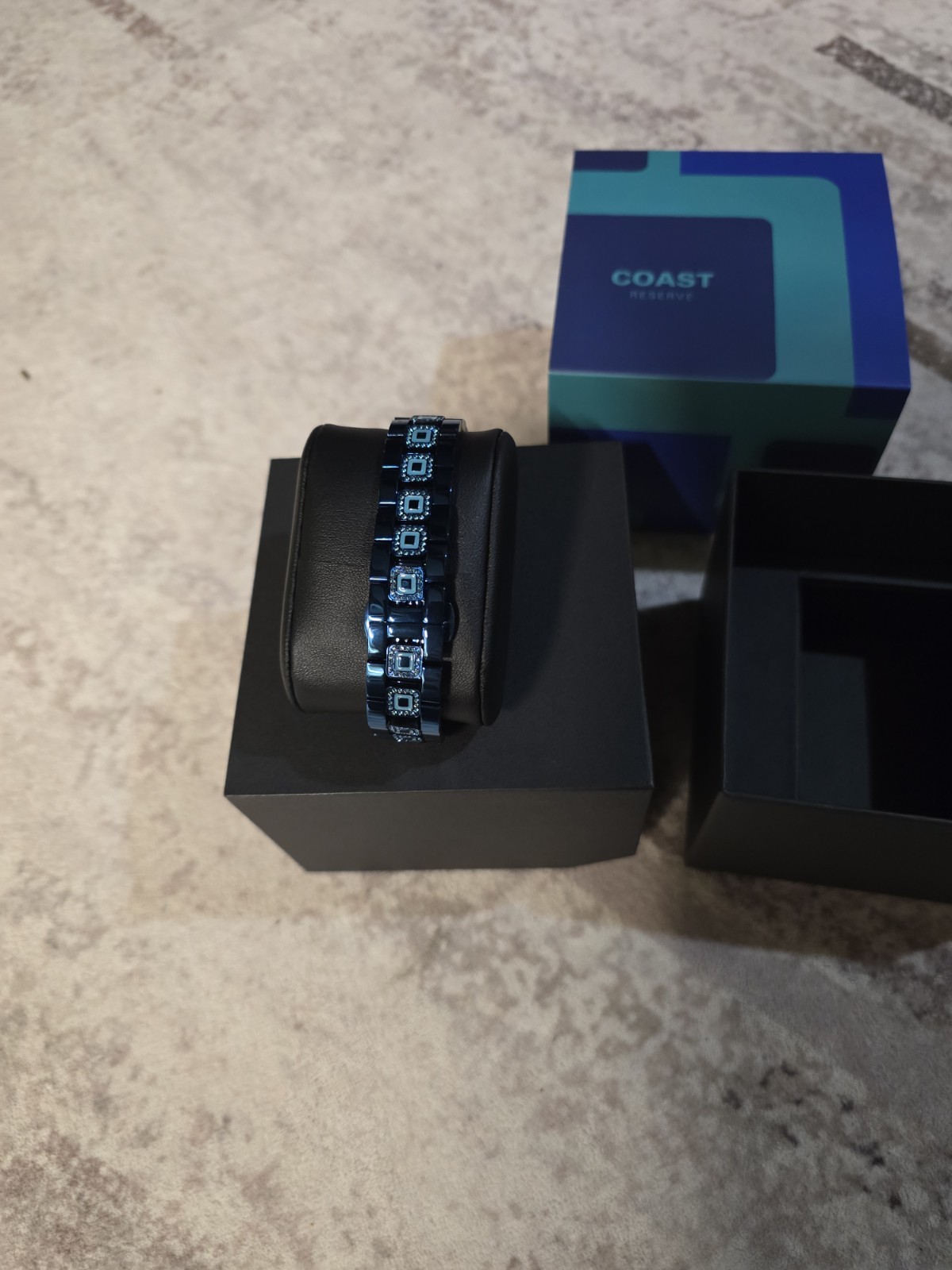 30% off JBW Reserve Coast Azure Diamond Accent Blue Square Luxury w/ Box&Papers