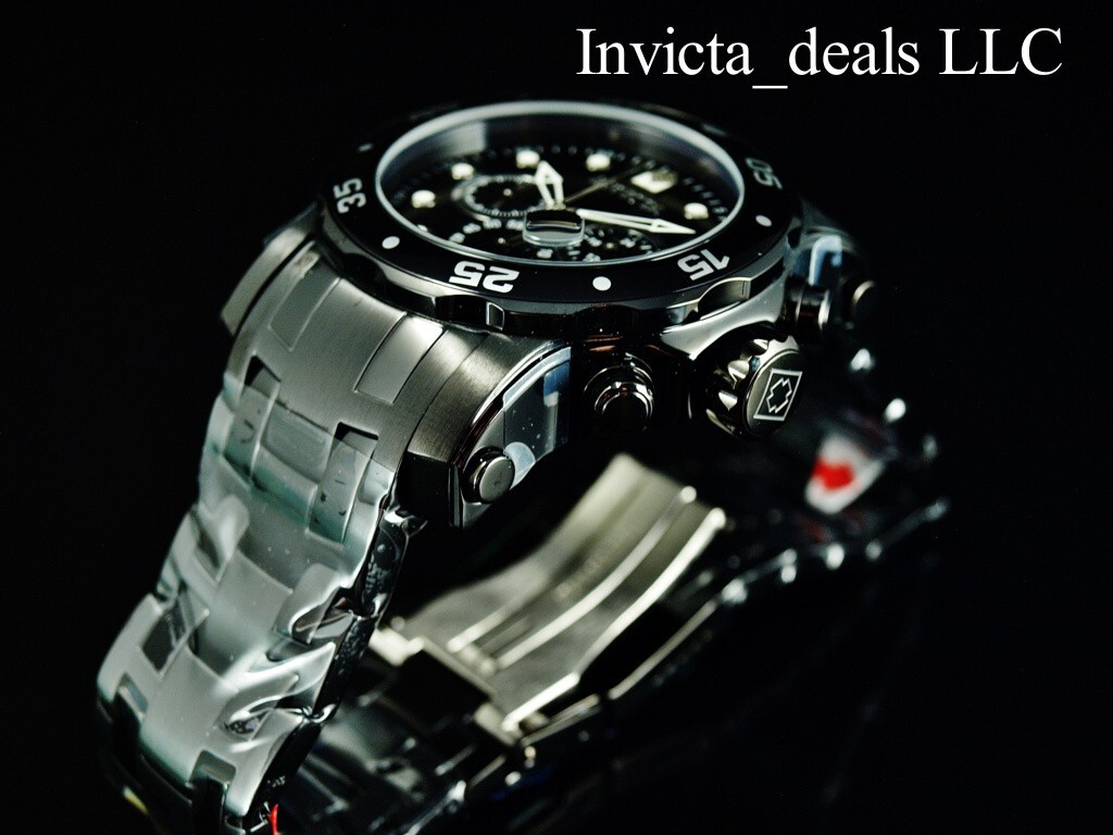 NEW Invicta 48mm Men’s Pro Diver SCUBA Chronograph BLACK DIAL Triple Black Watch