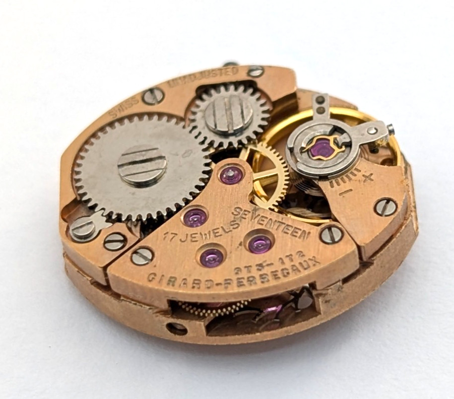 Vintage GIRARD PERREGAUX 975-172 17j Cocktail Watch Movement 13mm PARTS REPAIR