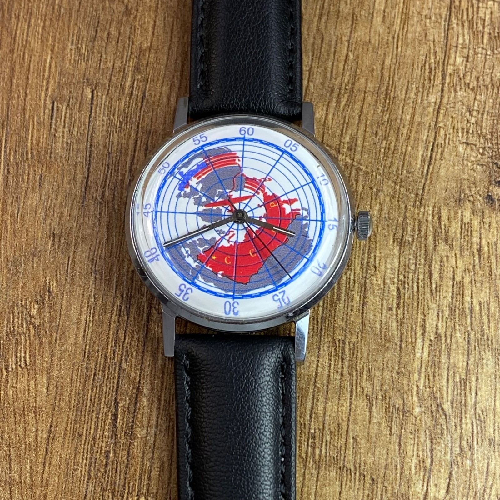 RARE! Vintage Luch First flight Moscow-USA 1937 mechanical Soviet Era mens watch
