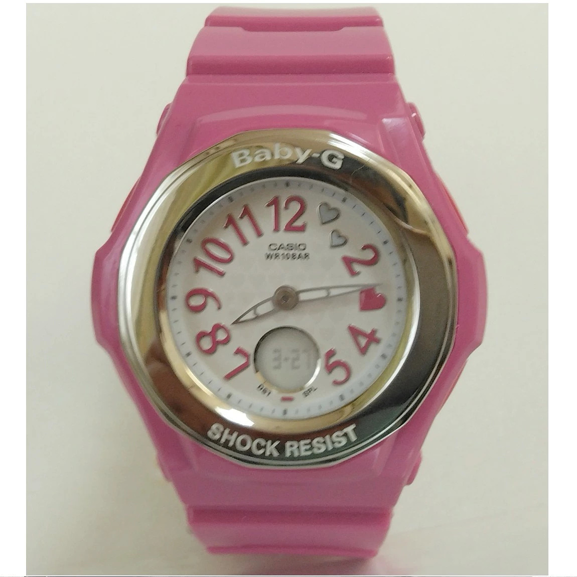 NearMint CASIO Women’s Cute Pink Watch Baby G BGA 105 with 1 Month A19 42 T 1