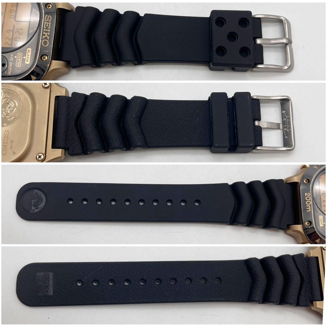 Seiko Rare M725-5A00 60366-008022O Quartz Mens Wristwatch Black Dial 51.2mm