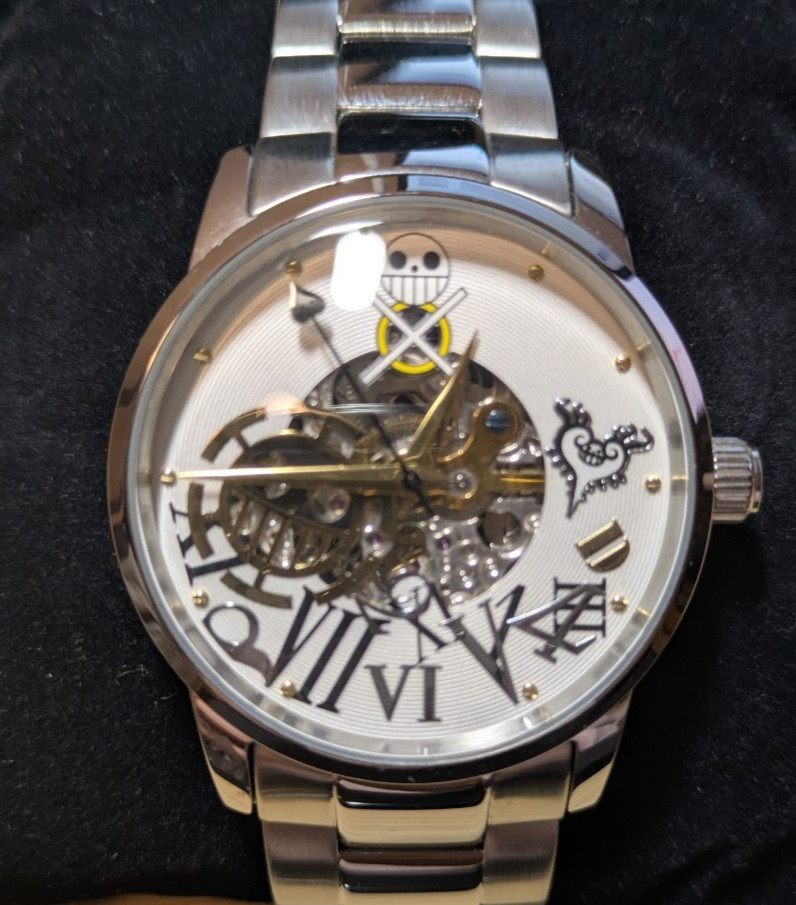 ONE PIECE Trafalgar Law Automatic Skeleton Watch 2500 Limited Unused W/Box