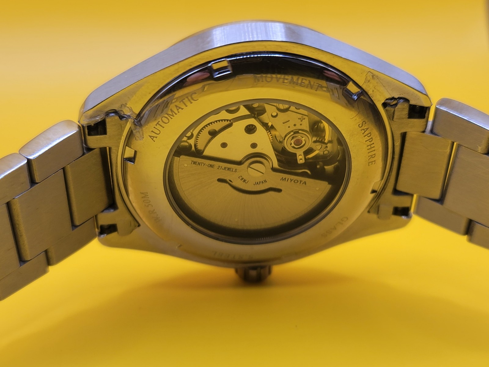 BNIB CORGEUT 6010 JAPAN AUTOMATIC ALL STEEL SPORTS/DRESS WATCH TEAK SAPPHIRE 50m