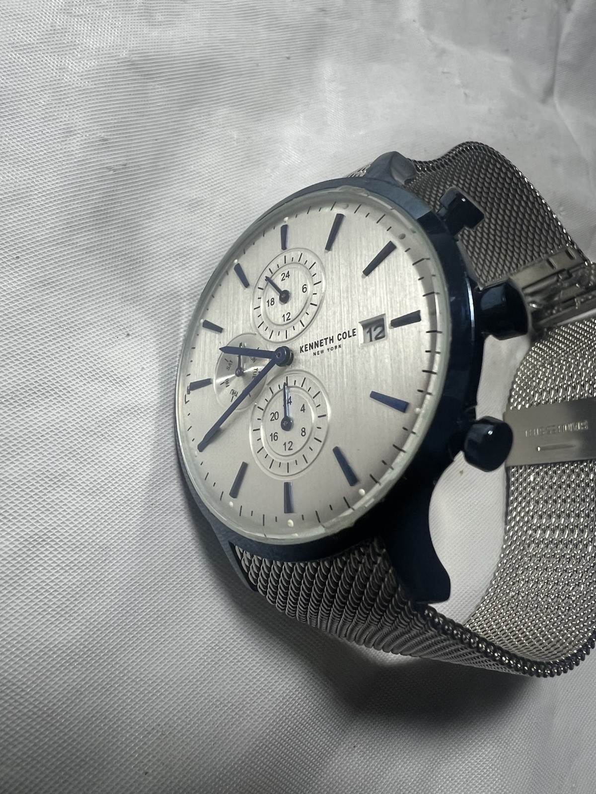 kenneth cole new york KC15181007MN,men’s, Chronograph, Silver Dial,St/Steel,3ATM