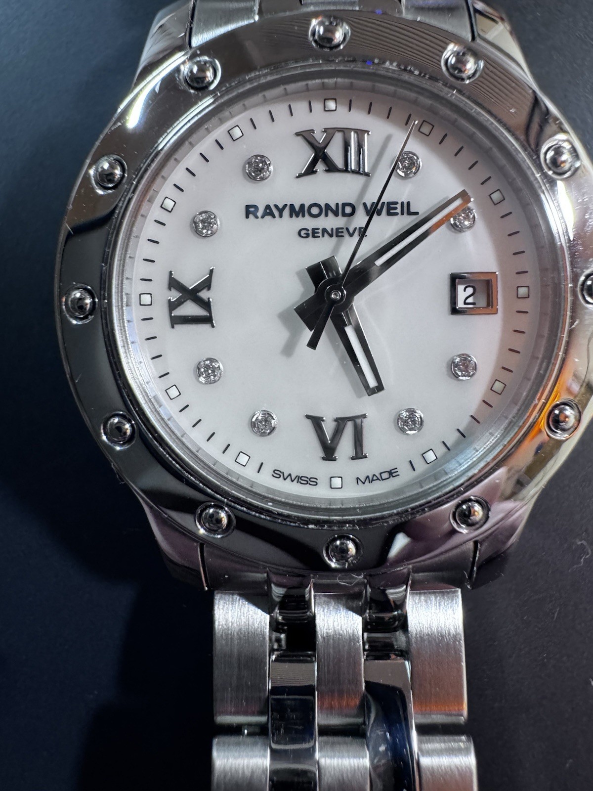 $1050 MSRP| RAYMOND WEIL Tango Diamond MOP Dial Ladies Watch