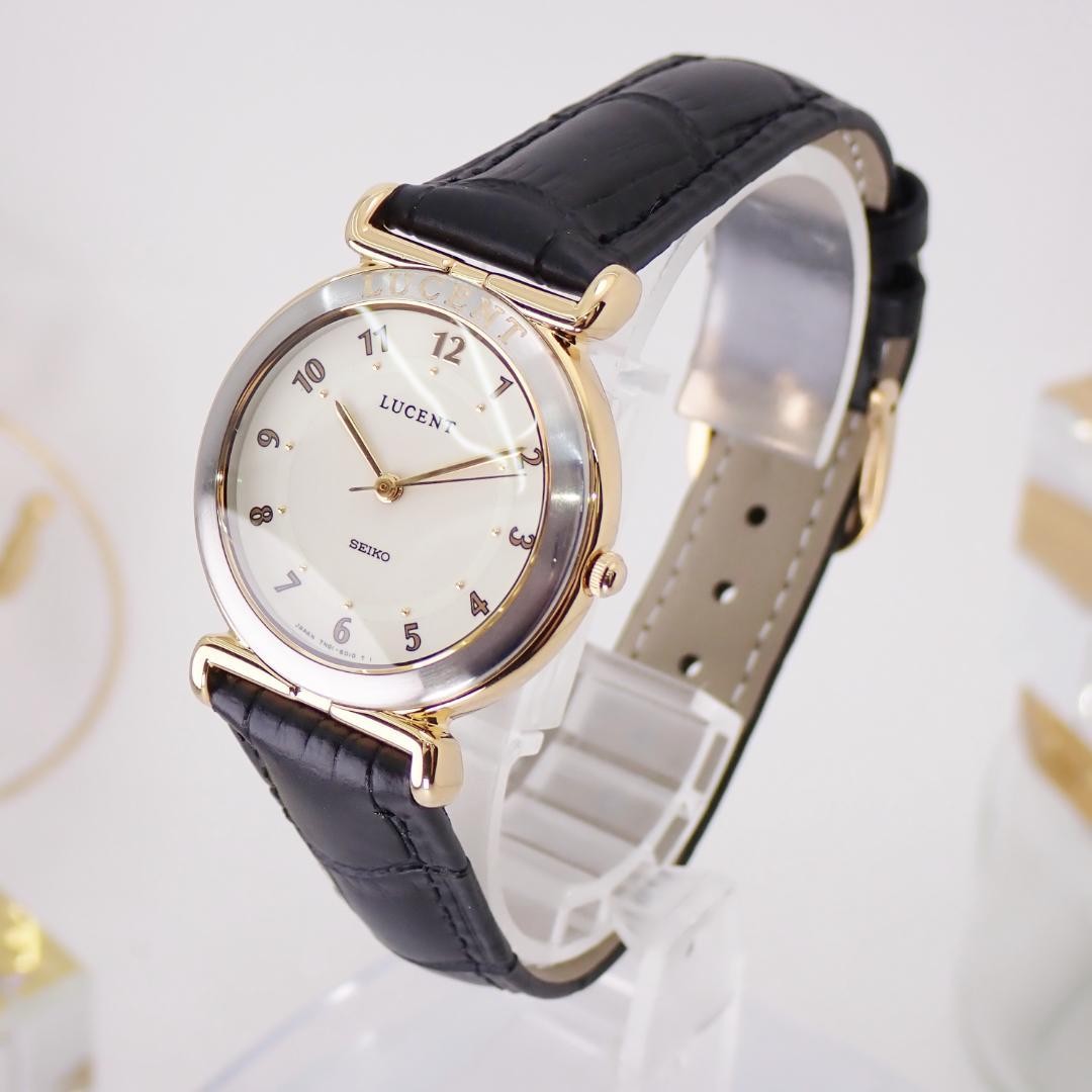 SEIKO Lucent 7N01 Vintage Two Tone Watch Used