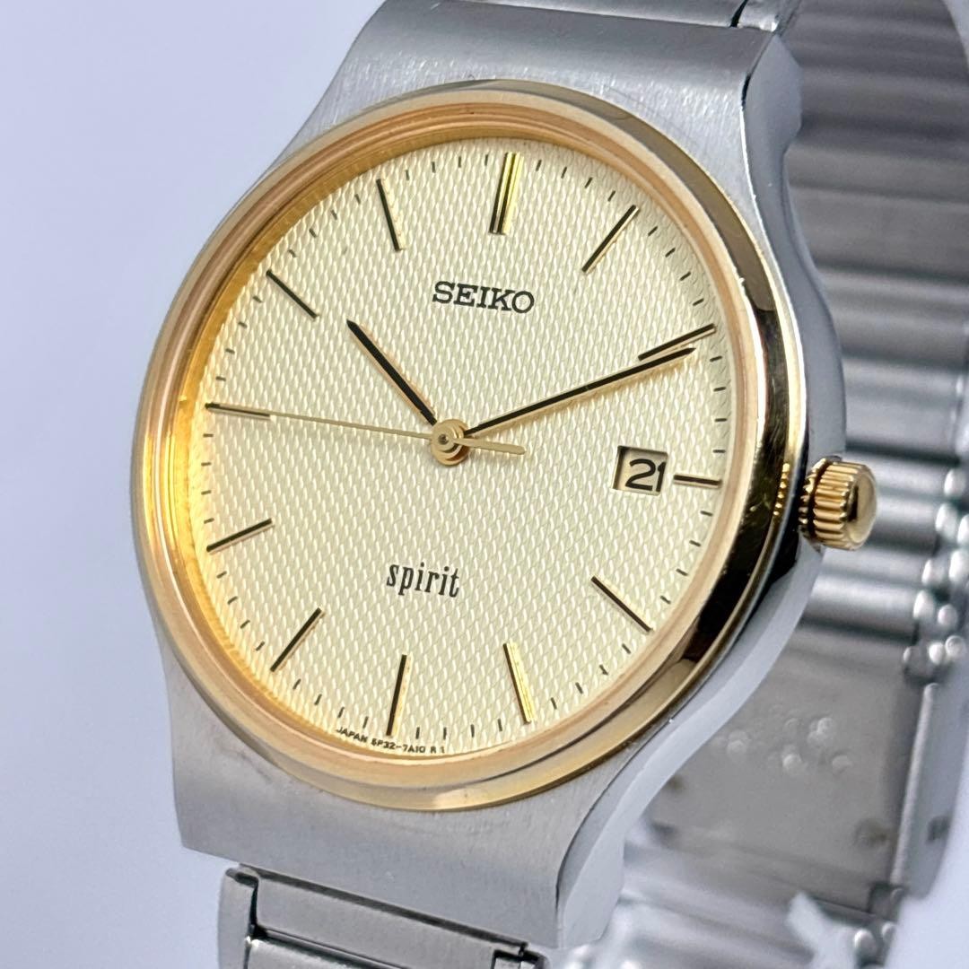 New Battery Working SEIKO Spirit Vintage Watch Wave Dial