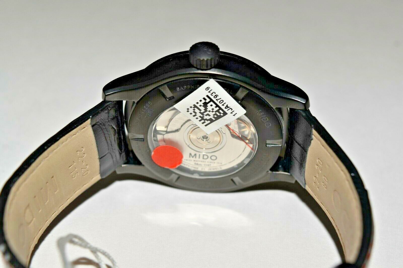 New MIDO Multifort Auto PVD SS Black Leather M005.424.36.053.22 $1690 Watch