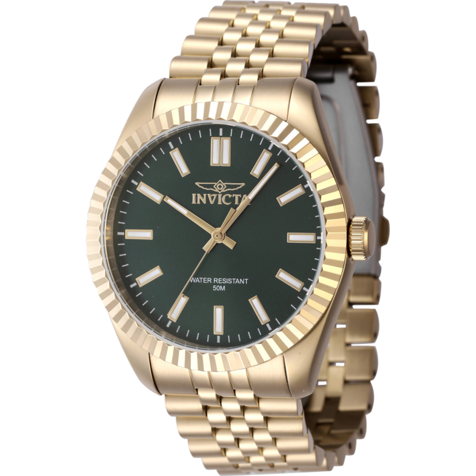 Invicta Men’s Watch Specialty Green Dial Yellow Gold Steel Bracelet Quartz 47489
