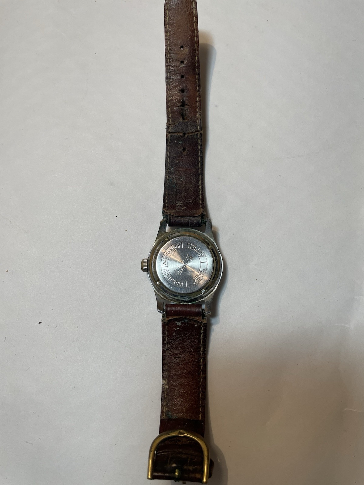 Vintage Timex US TIME Corp., Watch with leather band. Parts Or restoration