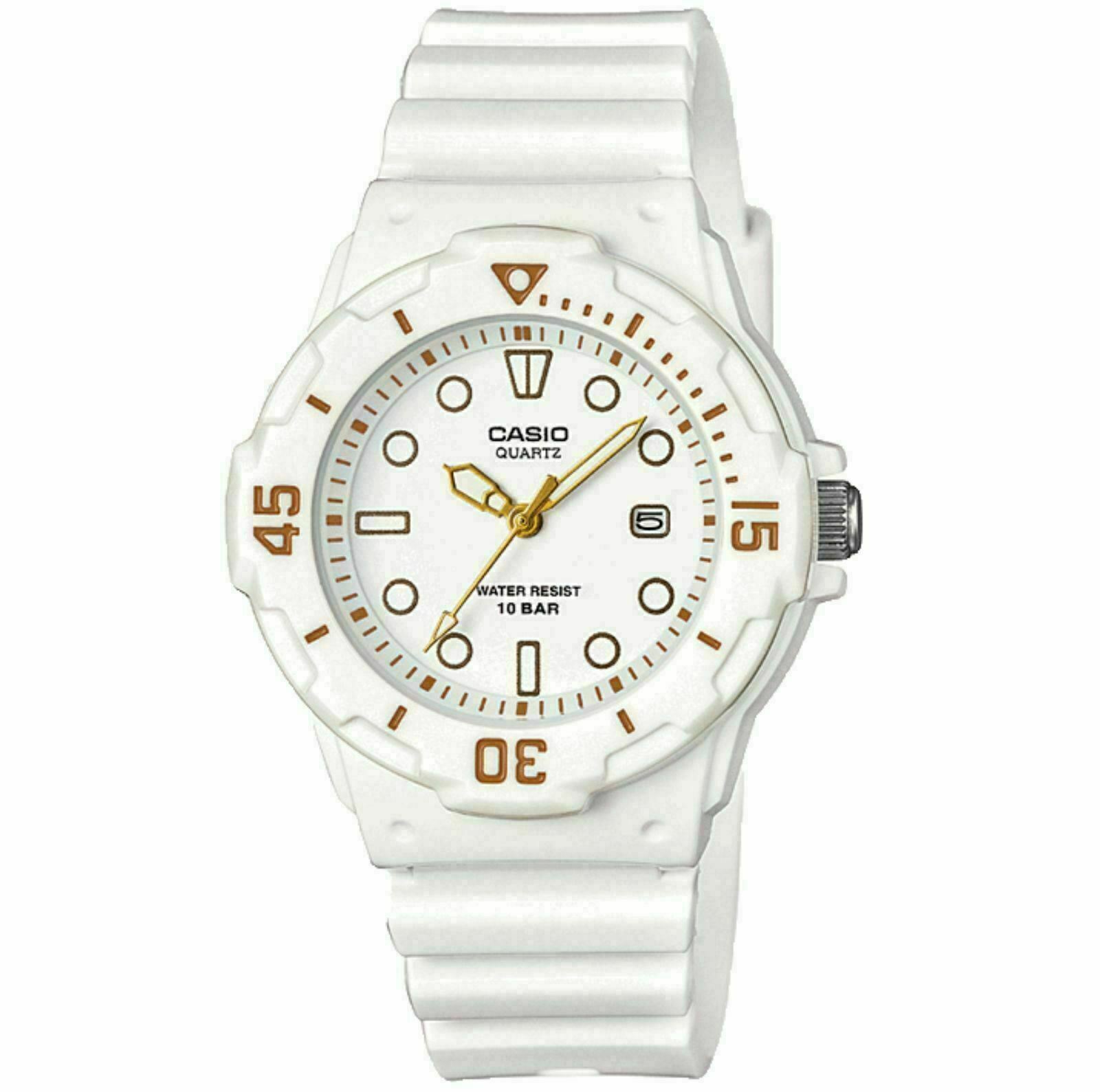 Casio LRW200H-7E2V, Women’s Analog White Resin Band, White Dial, Date, 100 Meter