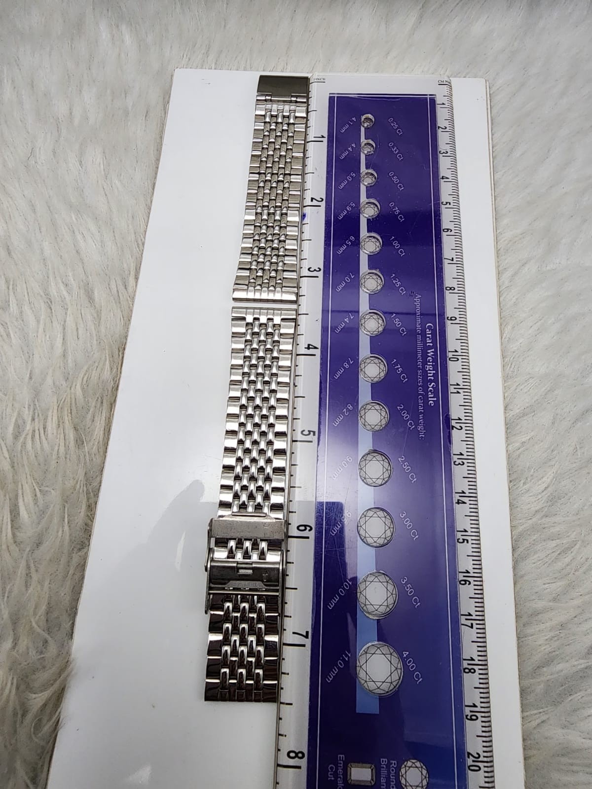 20mm Silver Jubilee Stainless Steel Watch Band Bracelet Fold ver Clasp Replace